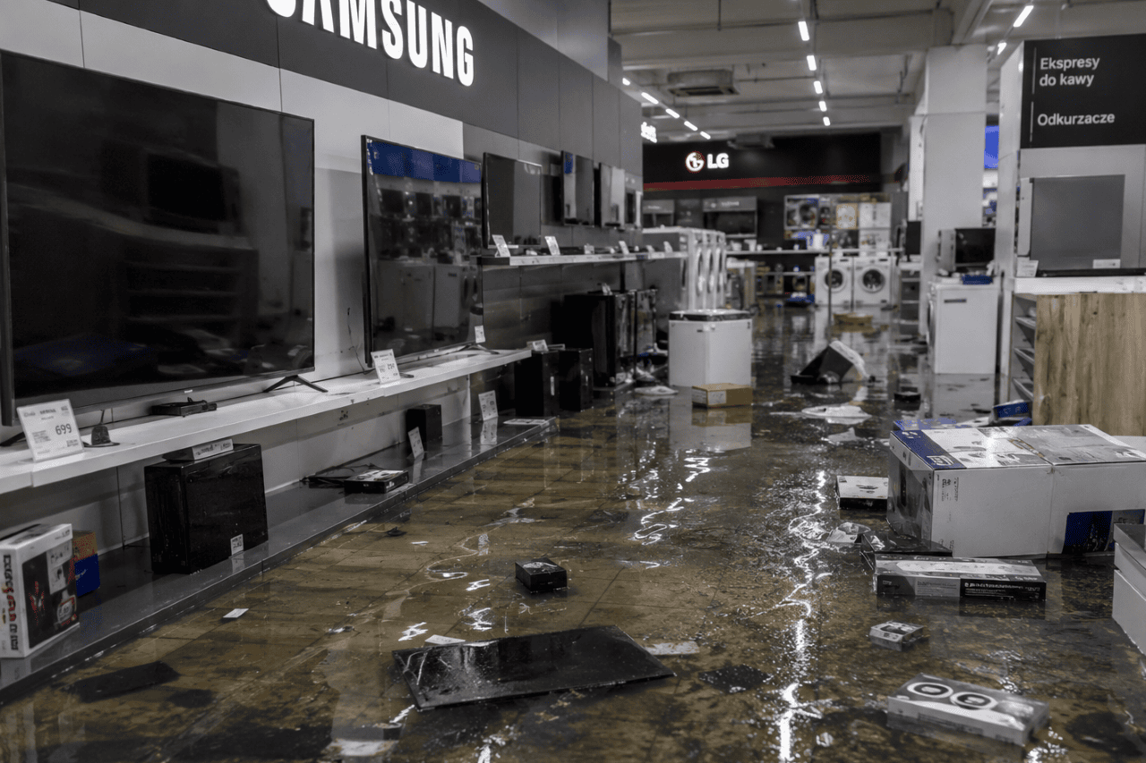 odszkodowanie za powódź w sklepie RTV AGD
